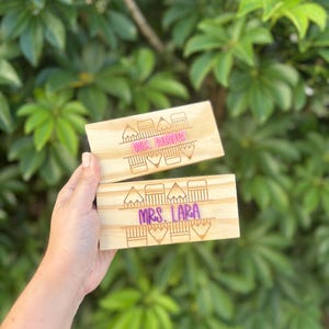 Personalized Dry Erase Chalkboard Eraser | Engraved Teacher Gift | Classroom Eraser | Engraved Wooden Eraser | Teacher Appreciation Gift