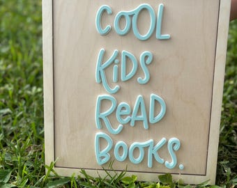 Cool Kids Read Books, Boho Classroom Decor, Reading Corner Wall Art, Playroom Wall Decor, Read Sign, Classroom Posters, Story Time Sign
