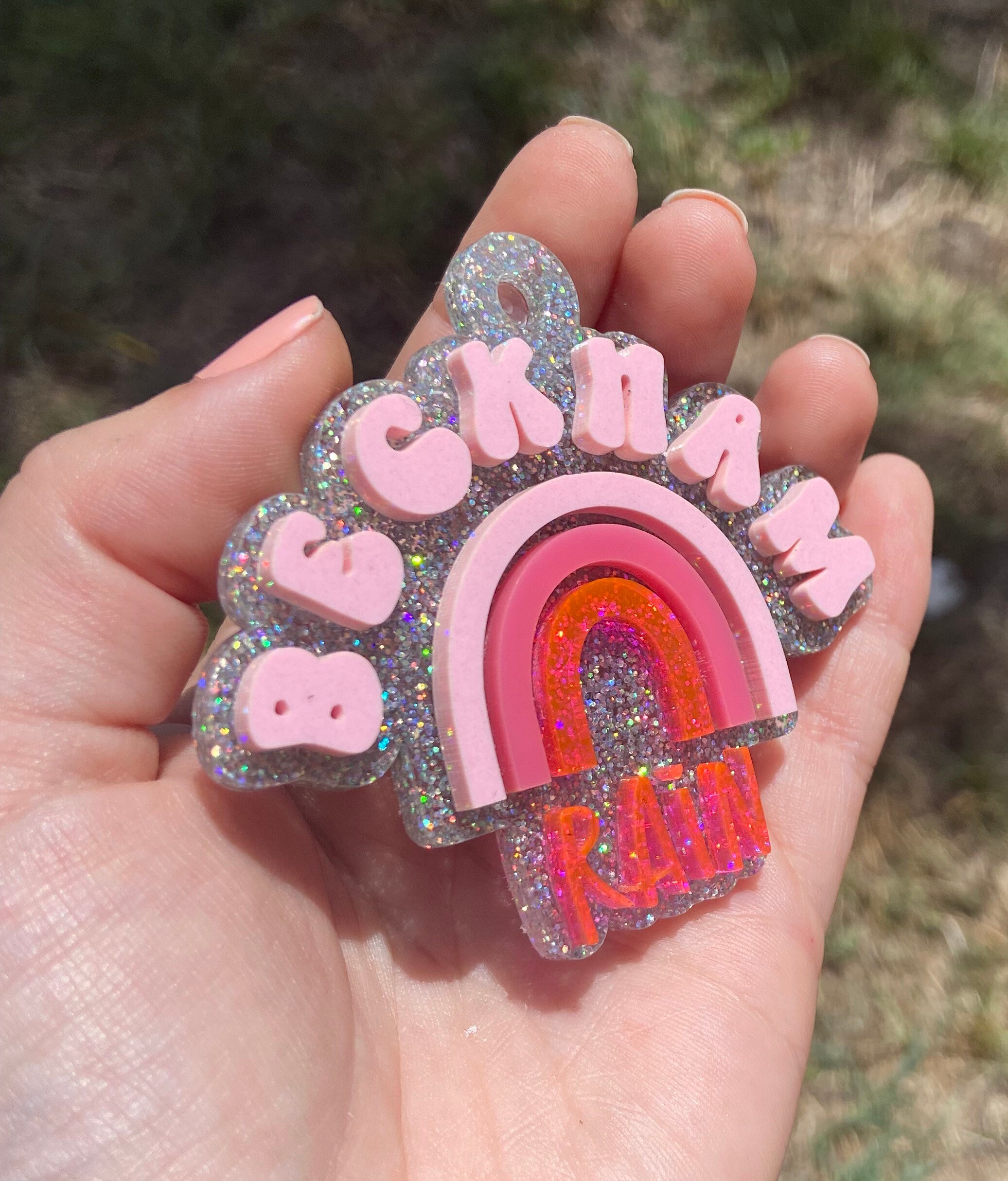 Name Keychain Rainbow Rainbow Acrylic Keychain | 3D Keychain | Acrylic Name Tag | Bag Tag ...