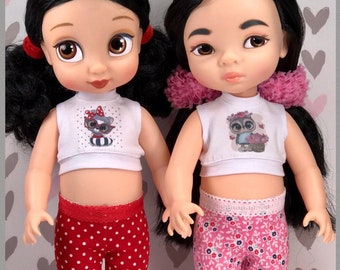Ropa de muñeca de animador de Disney, parte superior y calzas de muñeca de la colección de animadores de Disney, disfraz de verano para muñeca de 16 pulgadas