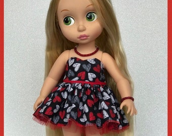 Disney Animator Doll Valentine's Clothes,Animators Collection Doll Dress,Valentine's Costume for 16 inch Doll