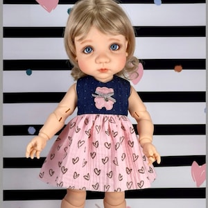 Mae / Aya Meadow Dolls Kleding, Valentijnsdag jurk voor Meadow Doll, 15 inch Doll Outfit