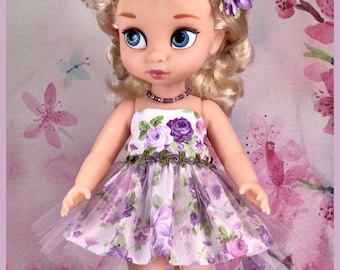 Disney Animator Clothes,Animators Collection Doll Dress, Flower dress and neckless for 16 inch Doll