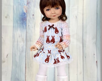 Meadow BB Size  dolls clothes, Spring dress outfit for 18” Meadow dolls