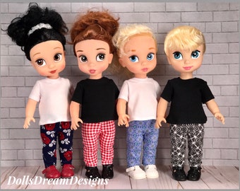 Ropa para muñecas de Disney Animator, jeggings para muñecas de Animator, regalo para niña, pantalones para muñecas de 40 cm, ropa casual de Disney Animator, regalo de cumpleaños