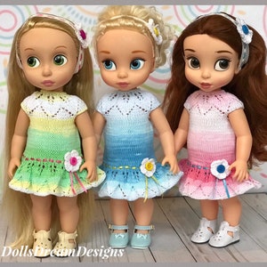 Disney Animators Doll Clothes, Animators Dolls Dress and Headband, Gift for Girl,Knitted Doll Dress,Disney Animators Outfit