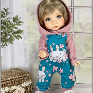 Meadow Moppet-poppenkleding, Meadow Doll Happy Bunny-jumpsuit, 15-inch poppenoutfit