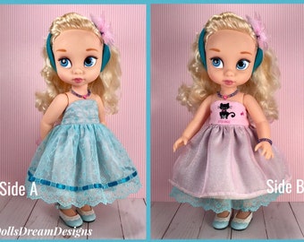 Disney Animator Doll Clothes,Animator Doll Fancy Dress,Reversible Animator Doll Dress,2 Dresses in one,Dolls Dress,Gift for Girl