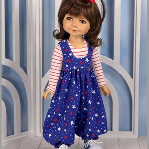 Meadow BB Dolls Clothes, Patriotic Jersey Outfit for 18” Meadow Dolls