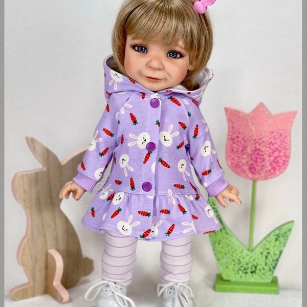 Tenue Complète Pour Poupée My Meadow (Moppets) 38 Cm - Fait Main En France