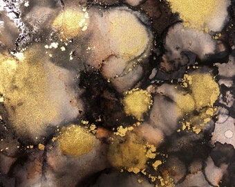 Zwart graniet - Alcohol Ink schilderij