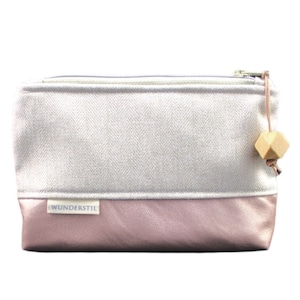 Kosmetiktasche Mäppchen Fischgrat rose metallic in 2 Größen Bild 1