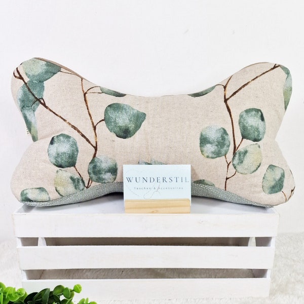 Reading bone eucalyptus leaves 3 different fabrics beige decorative pillow neck pillow gift sofa cushion relax bookend relaxation pillow