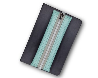 WunderStil Stiftemäppchen Etui hellgrün mit oder ohne Gummiband Federmäppchen für Stifte Bullet Journal Kosmetiktasche Geschenkidee