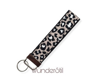 Schlüsselband Leo taupe Leoprint Tierprint Leopard