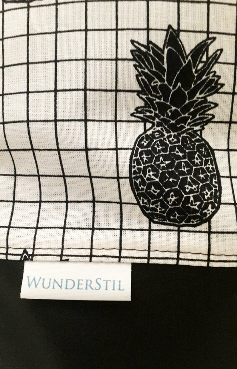 Turnbeutel Rucksack Black Ananas Bild 2