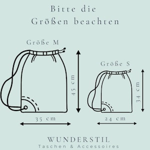 Turnbeutel Rucksack Ethno Raute natur in 2 Größen Bild 9