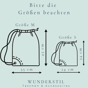 Turnbeutel Dreiecke grün mit Wildlederimitat grau in 2 Größen Bild 8