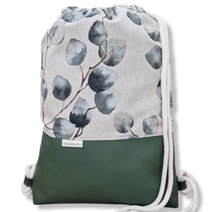 Sac de sport feuilles d'eucalyptus plante verte en 2 tailles image 2