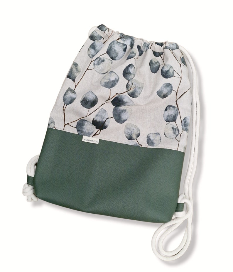 Sac de sport feuilles d'eucalyptus plante verte en 2 tailles image 8