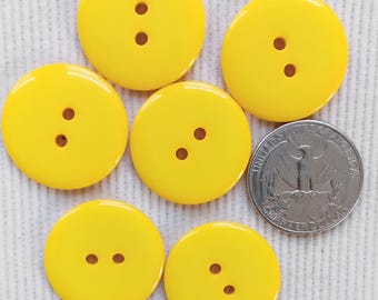Lot De 10 Boutons Boules Jaunes Nacrés - 13 Mm - Occasion Pour Couture