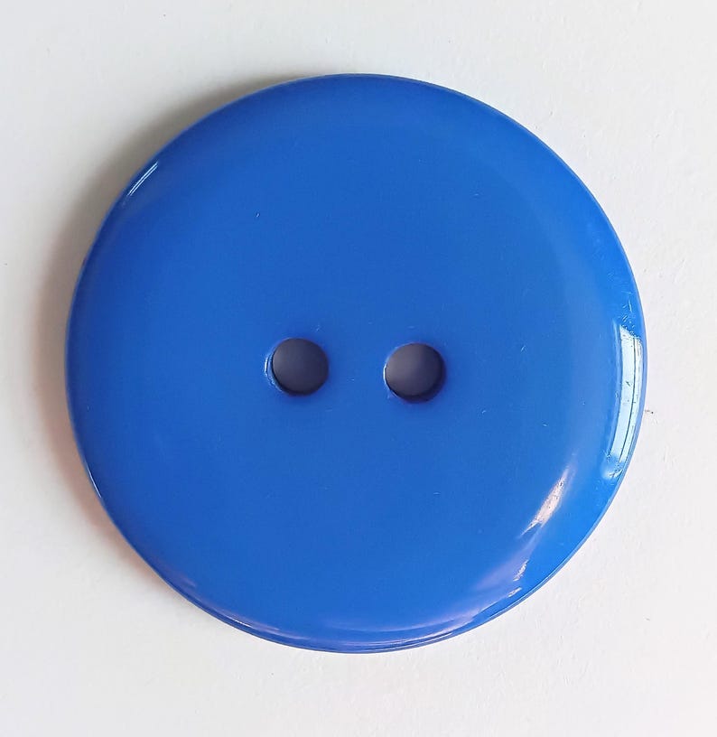 Blue Rag Button Set of 5, 1