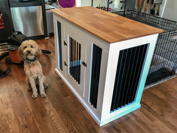 oak dog crate