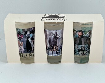 Country music inspired shot glass set
