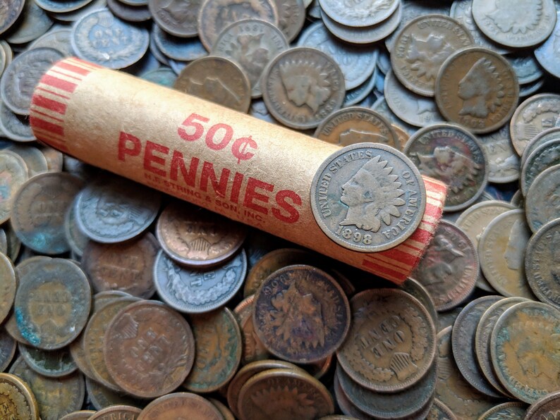 LINCOLN WHEAT CENT PENNY LOT TEENS//TWENTIES//THIRTIES 50 DIFFERENT DATE//MINTS