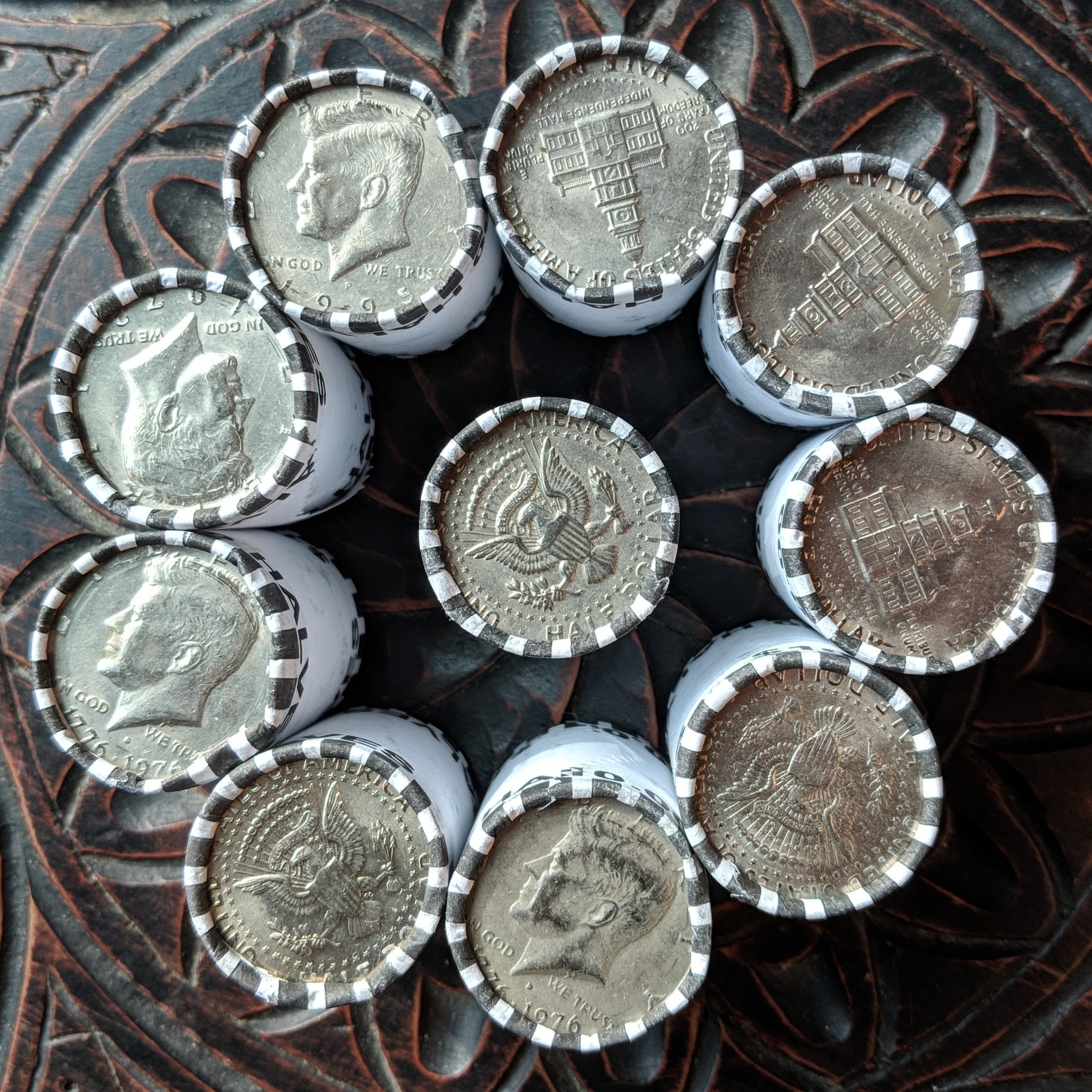 Unsearched! Possible Silver 1 Roll of Bank Wrapped Kennedy Half Dollars