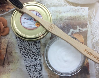 Jabón de dientes / pasta de dientes sólida, sin flúor, sin conservantes, 50g.