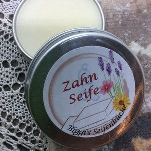 Zahn-Seife / feste Zahnpasta, ohne Fluorid, keine Konservierungsstoffe, 15 Gr.