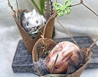 Naturseifen in verschiedenen Ostermotiven