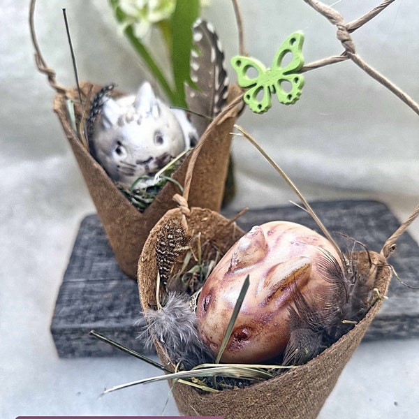 Naturseifen in verschiedenen Ostermotiven