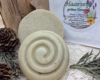 Hair soap - green clay, palm oil and plastic-free - vegan - for normal to slightly greasy hair
