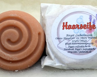 Hair soap - pink clay, palm oil and plastic free - vegan - for normal to slightly greasy hair