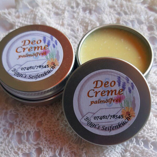 Deodorant cream without aluminum - in metal tin 30 g. Palm oil free