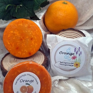 Orange (handgemachte Hand- und Duschseife) - vegan