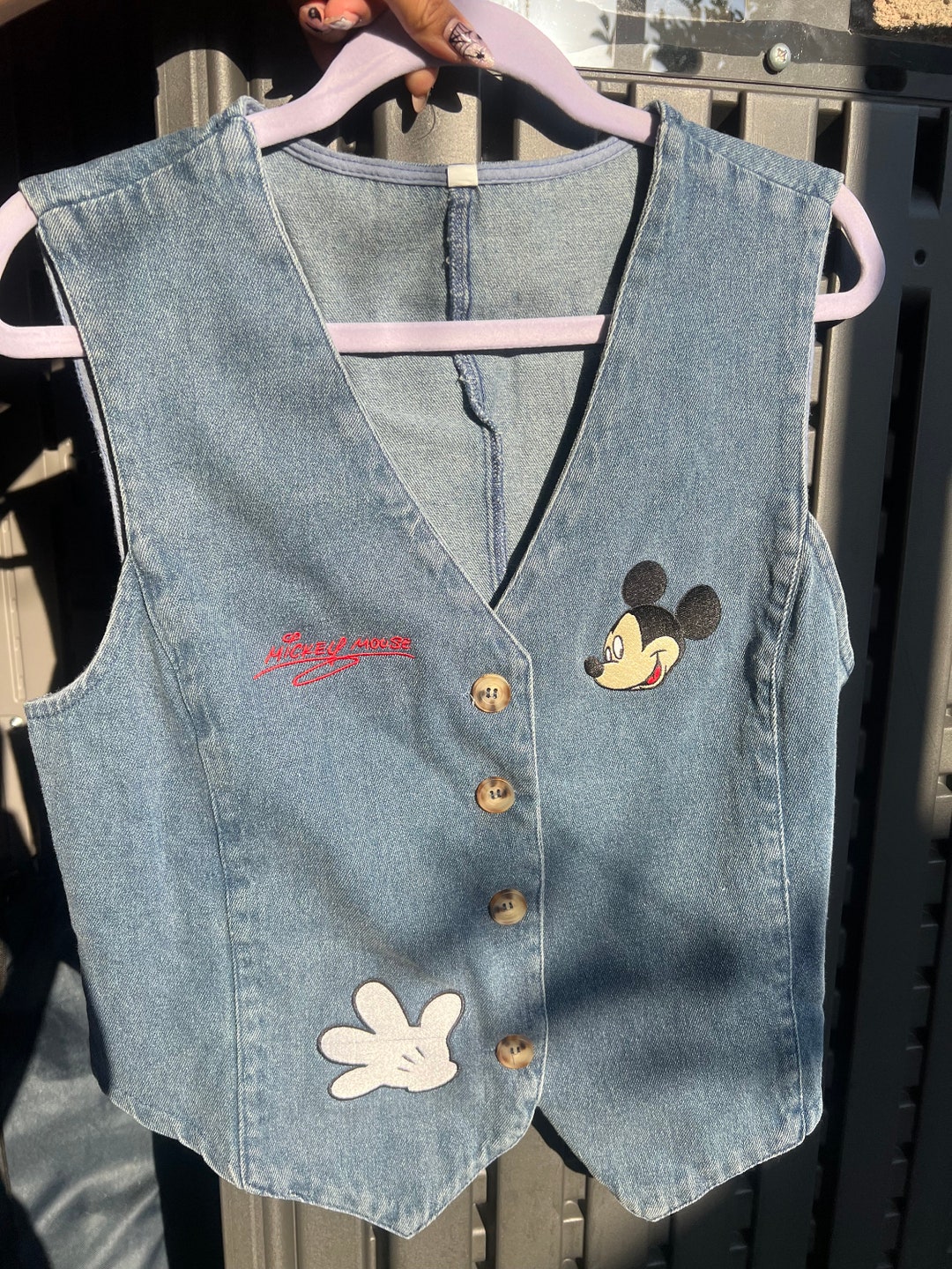 Mickey Faces Formal Backless Vest – Men's Size S, Pre-Owned Blend Material