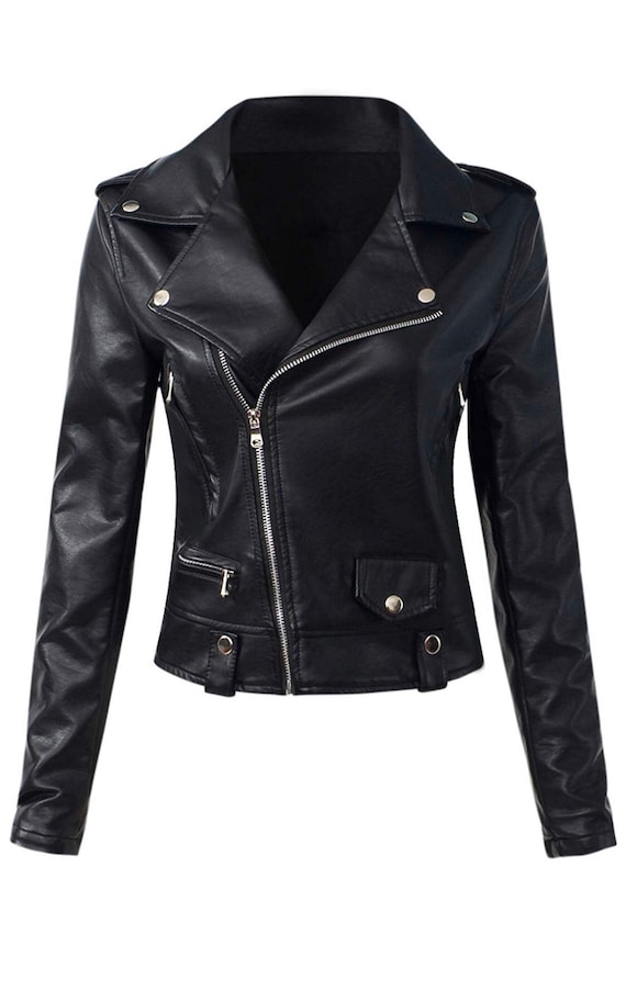 Black Bride/Bridesmaid Leather Jacket w/ custom lettering | Etsy