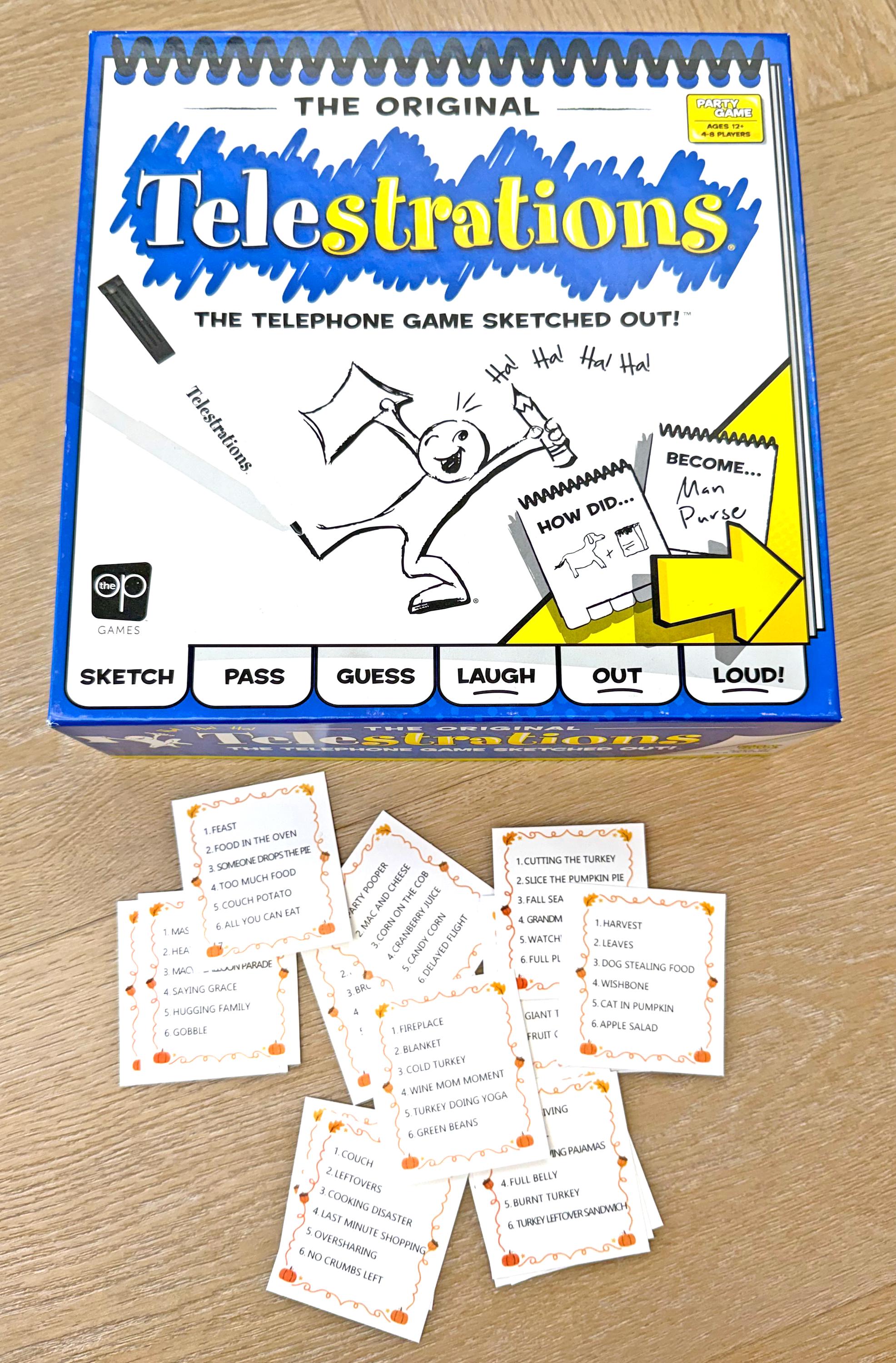 Telestrations Cards.pdf Thanksgiving Telestrations Printable Cards – Holiday Family Game Add-on ...