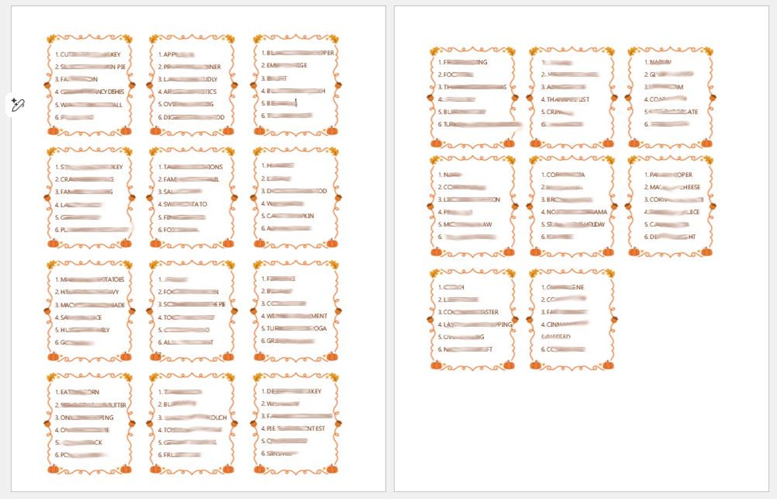 Telestrations Cards.pdf Thanksgiving Telestrations Printable Cards – Holiday Family Game Add-on ...