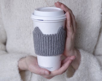 Wolfy-Foxy crochet cup cozy pattern