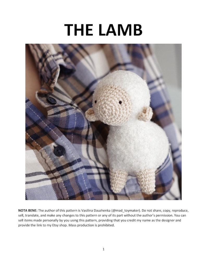 Amigurumi lamb pattern PDF image 2