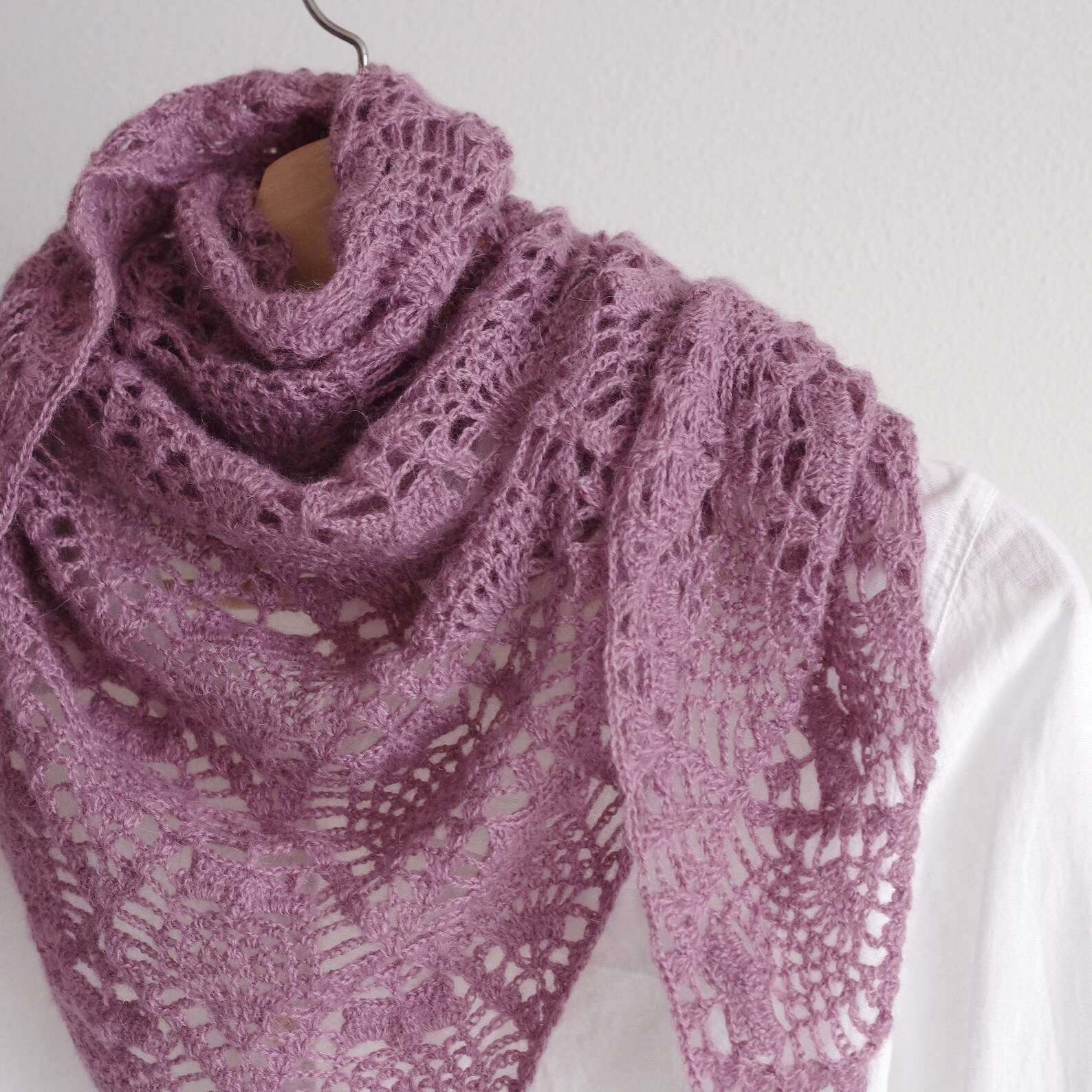 woolen crochet shawl