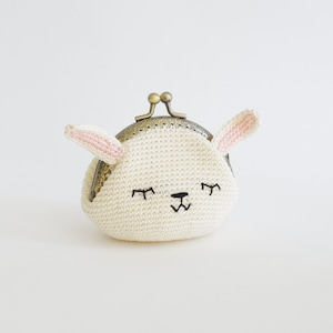 Crochet purse pattern - Crochet frame purse - Amigurumi bunny pattern - Crochet accessory pattern - Crochet tutorial - Cute crochet purse