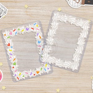 Frosting Sprinkle Boarder Frame for Top Loader | Top Loader Sticker Frame | Cute DIY | K-pop Merch | K-pop Gift