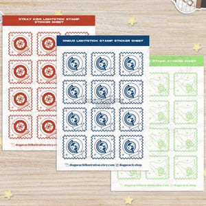 K-Pop Boy Group Lightstick Stamps Sticker Sheet | K-POP Sticker Sheet | ATEEZ | Got7 | Epex | 70+ Groups | K-pop Merch | K-pop Gift