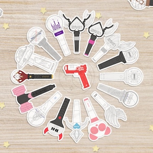 K-pop Girl Group Lightstick Sticker | 2.75&quot;* | Twice | aespa | StayC | Girls&#39; Generation | Kep1er | 40+ groups! | K-pop Merch | K-pop Gift |