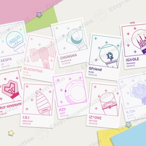 K-pop Girl Group Light Stick Pantone Swatch-inspired Mini Print Twice ...